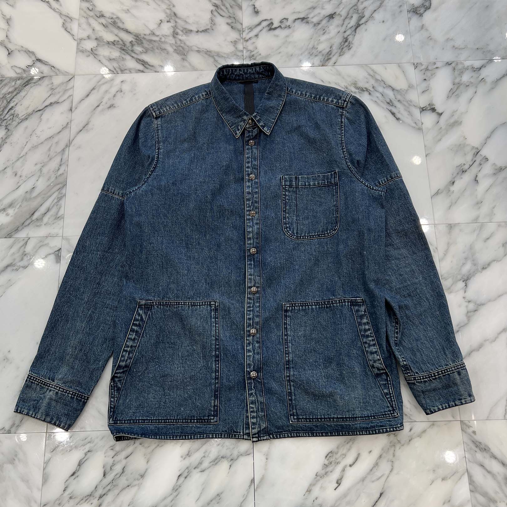 楽天市場】CHROME HEARTS Y NOT LAST BITE COVER ALL DENIM SHIRT Size