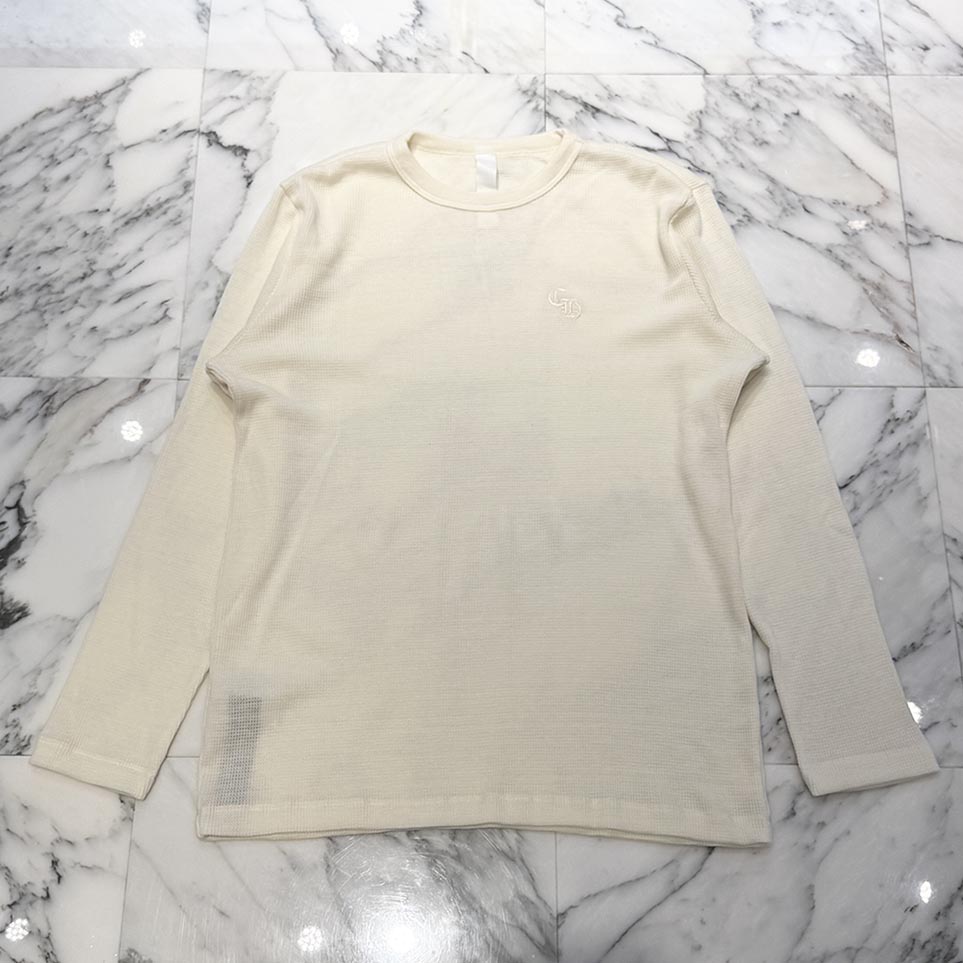 CHROME HEARTS 2025SS Y NOT CH Embroidery Thermal Long Sleeve Tee Size M クロムハーツ ワイノット CH刺繍 サーマル ロングスリーブTシャツ 長袖カットソー ロンT サーマル生地 ライトベージュ サイズM【251127】【新古品】|メメントスオンライン店