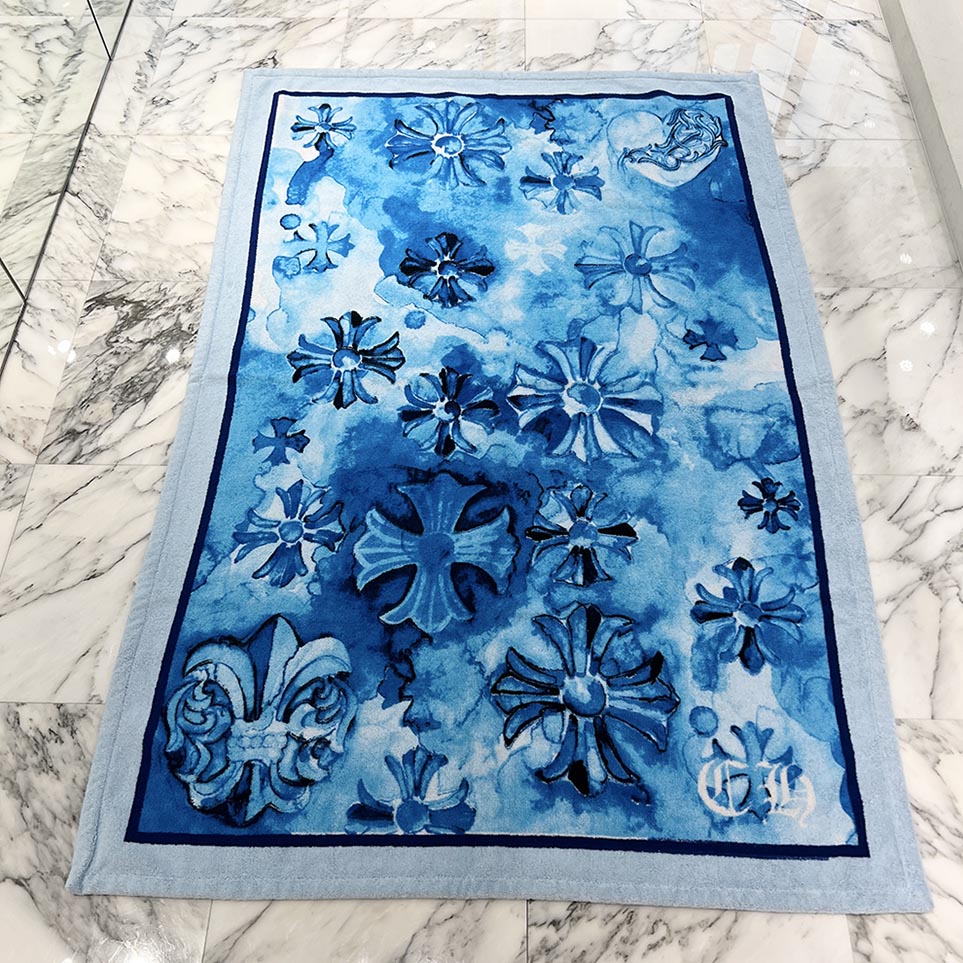 楽天市場】CHROME HEARTS TOWEL クロムハーツ バスタオル ブルー : SKYTREK