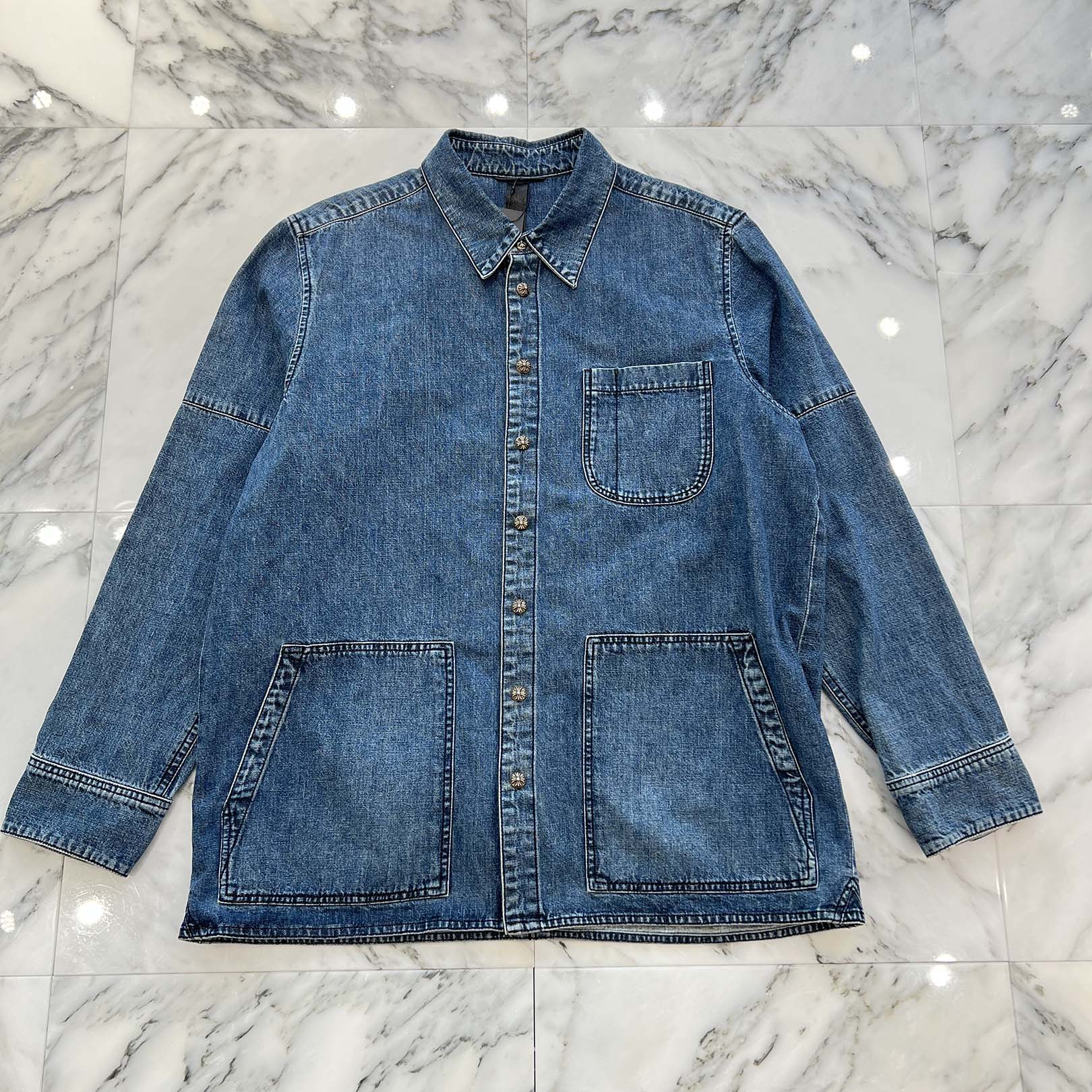 楽天市場】CHROME HEARTS Y NOT Cross Ball Button LAST BITE Denim 