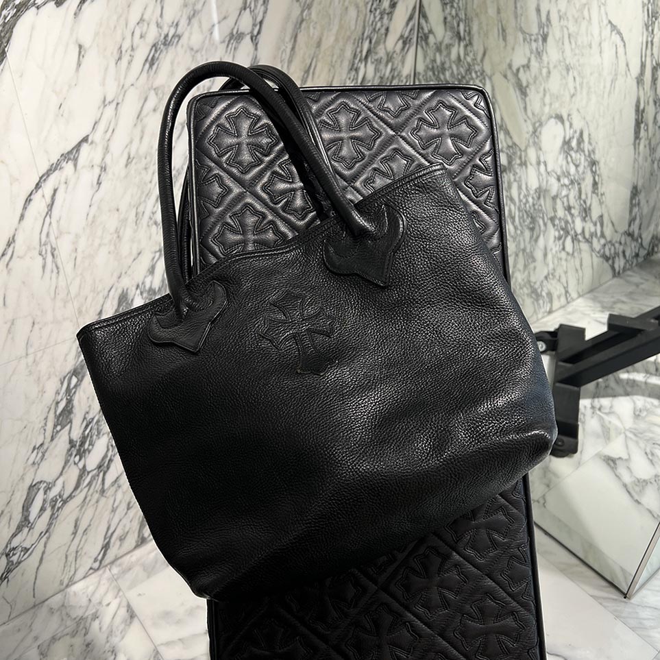 楽天市場】CHROME HEARTS FS TOTE BAG LEATHER CROSS PATCH クロム