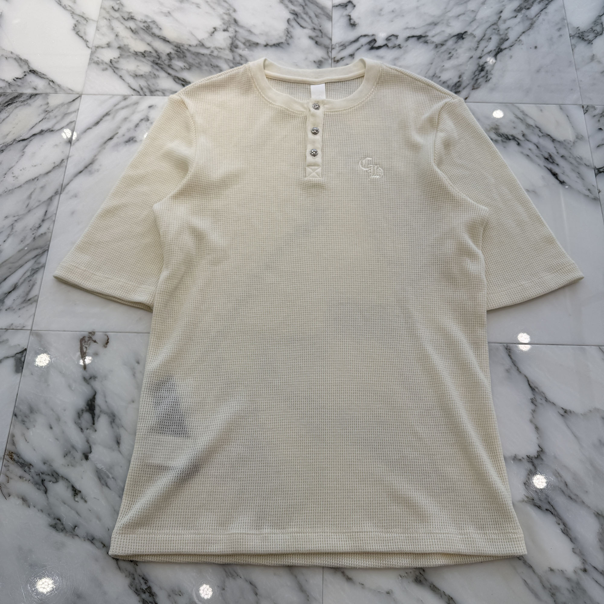 楽天市場】CHROME HEARTS Y NOT CH Embroidery Henry Neck Long Sleeve