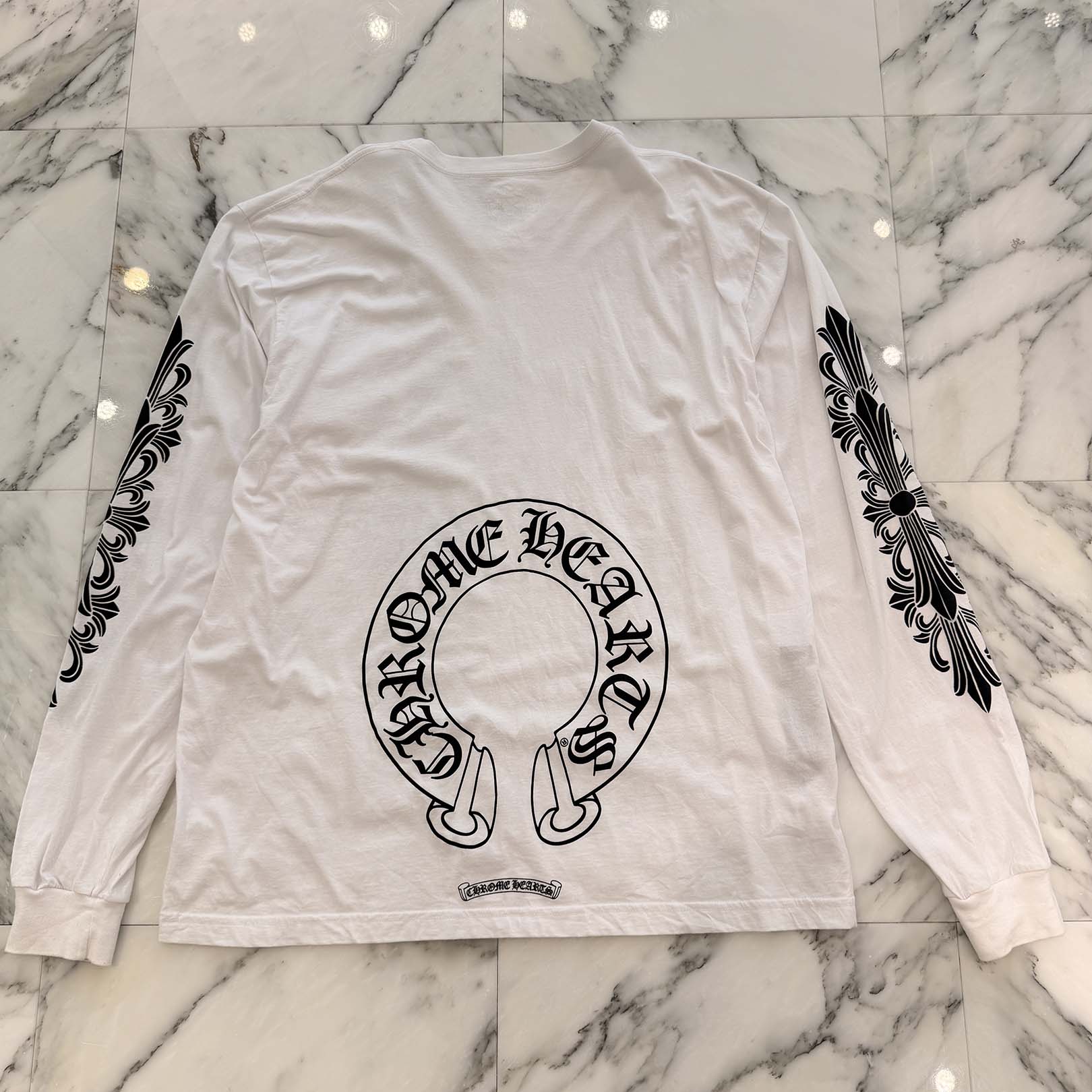 楽天市場】CHROME HEARTS FLORAL CROSS LONG SLEEVE T-SHIRT クロム
