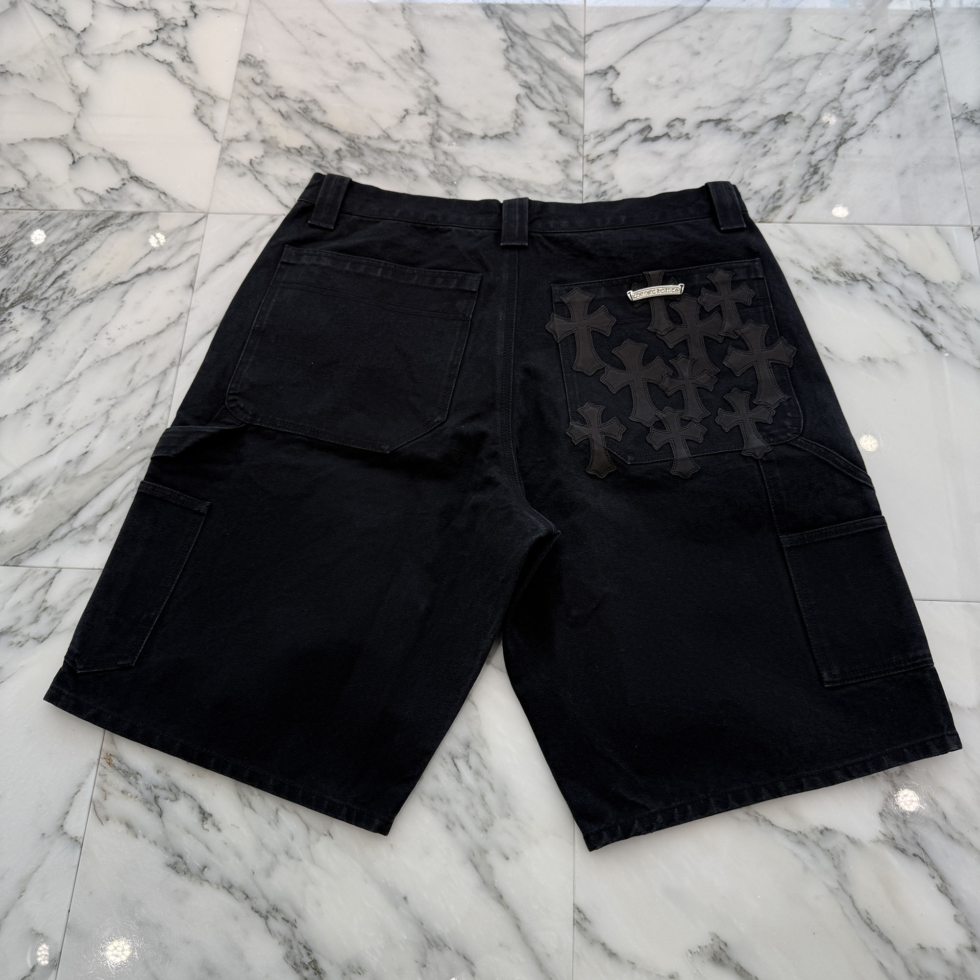 楽天市場】CHROME HEARTS Cross Ball Button Denim Cross Patch Denim 