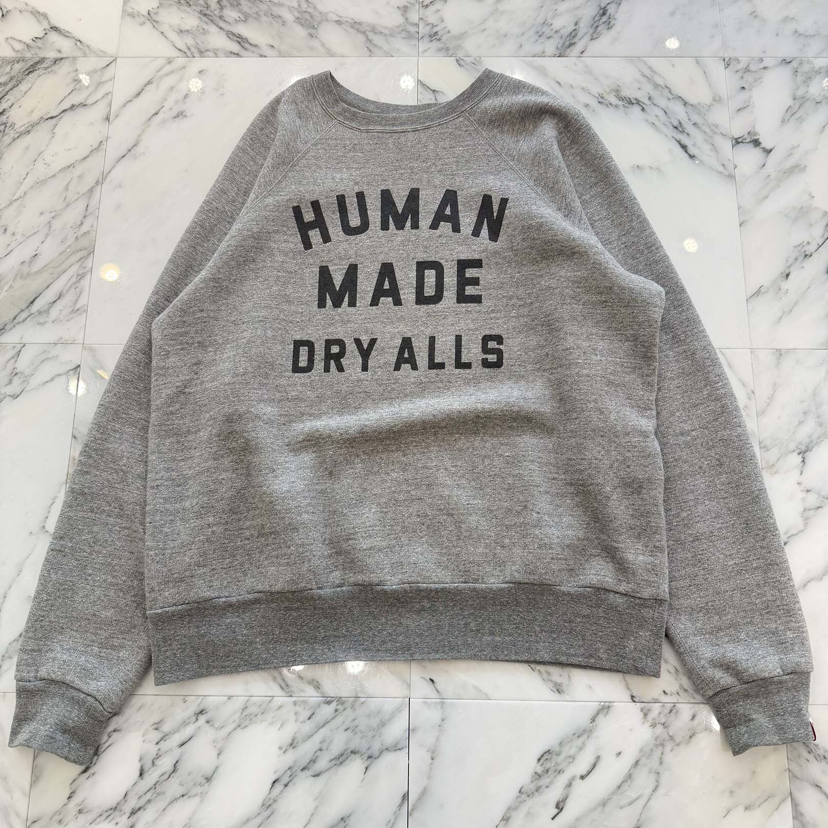 HUMAN MADE ヒューマンメイド フェルトプリントスエット XL グレー 