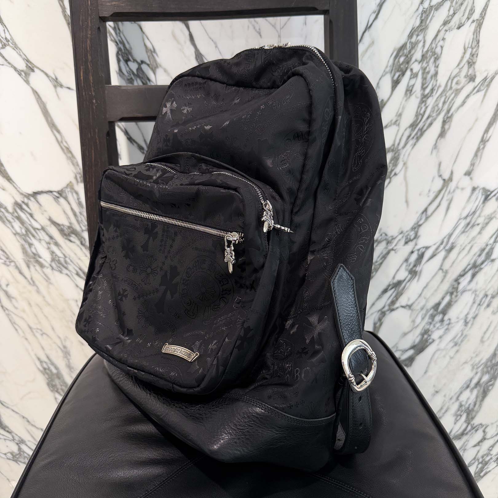 楽天市場】CHROME HEARTS CEMETERY CROSS LEATHER BACKPACK クロム 
