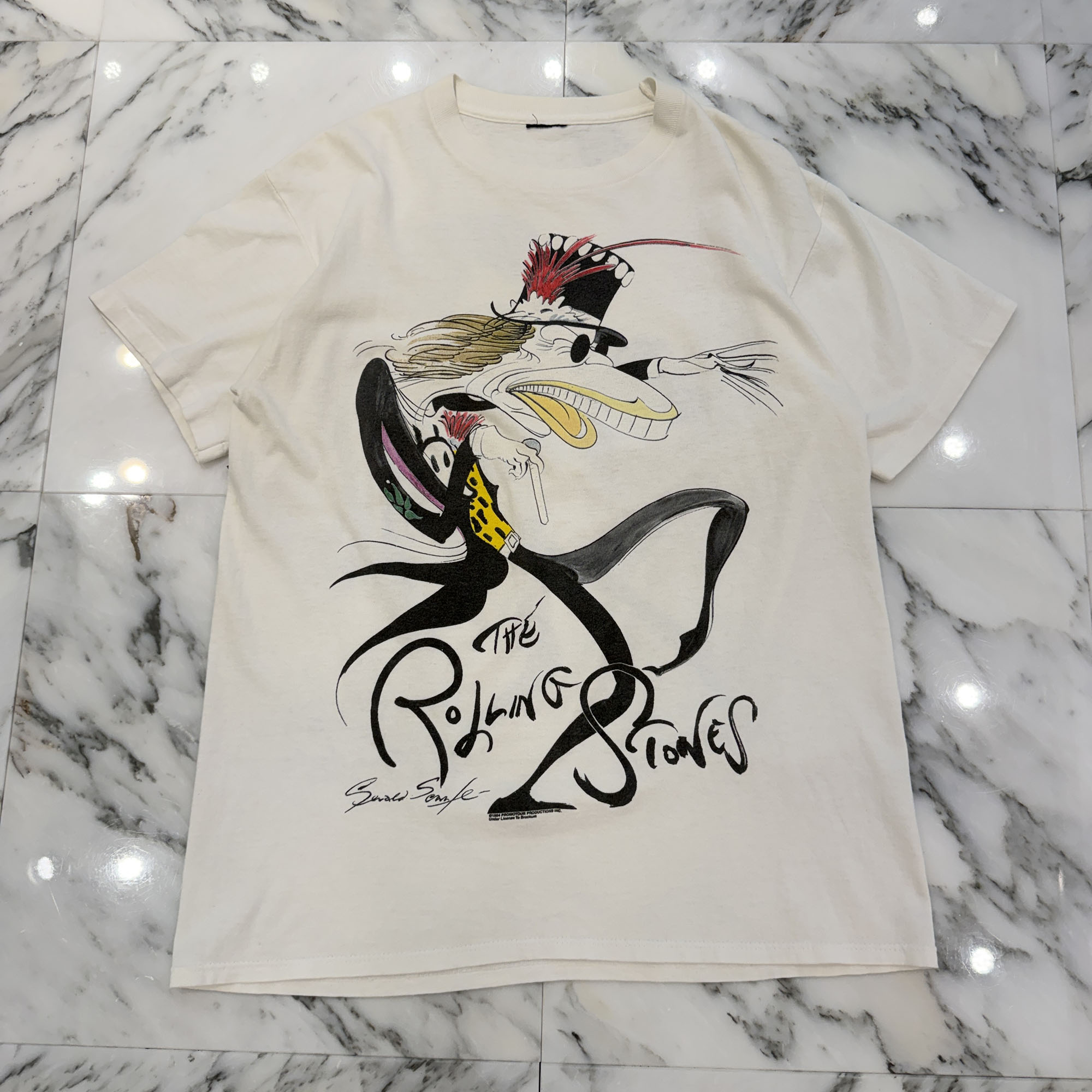 Vintage 90\u0027s The Rolling Stones ”Gerald Scarfe” 1994 S/S Tee ヴィンテージ 90\u0027s ザ ローリング・ストーンズ \"ジェラルド・スカーフ\"" 1994 半袖プルオーバー 半袖カットソー ヴィンテージプルオーバー ダンス楽隊プルオーバー アートワークプリント 白いこと【260331】【中古-A】"