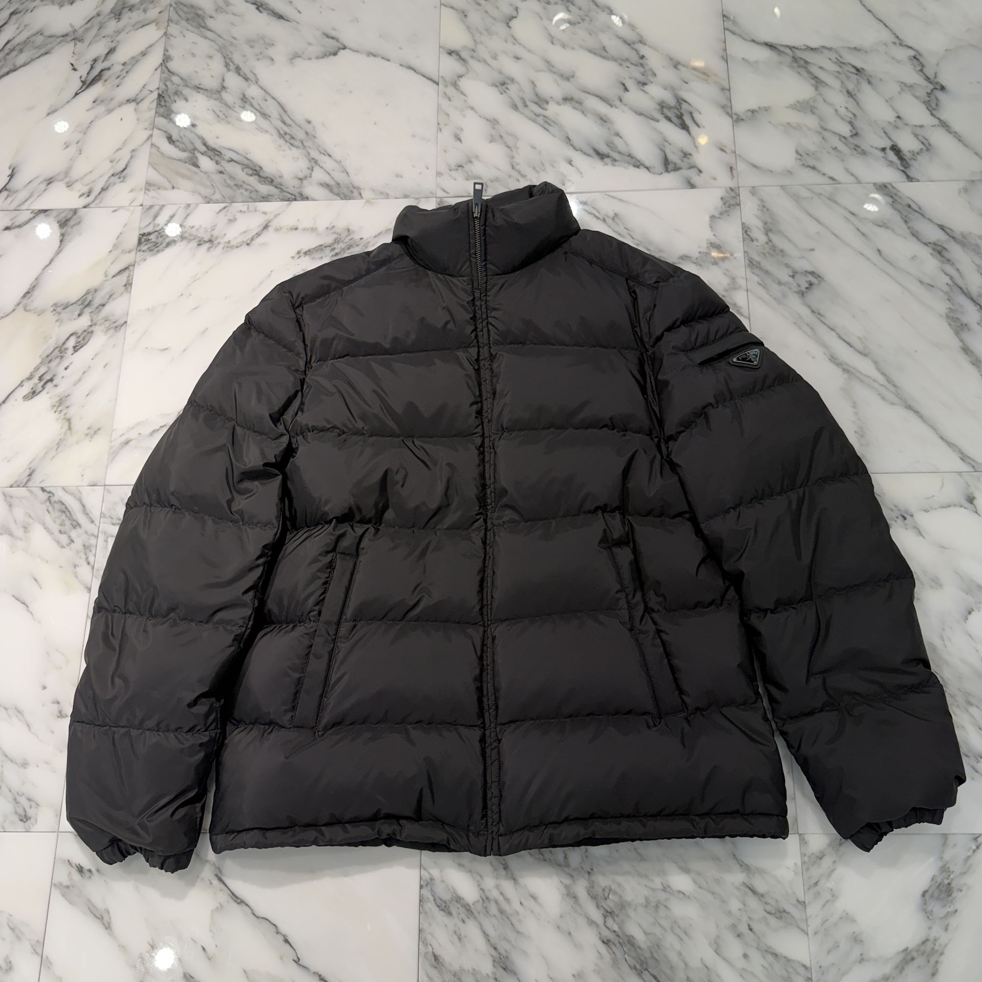 PRADA Triangle Logo Plate Down jacket SGY091 R132 1060 Size 58 