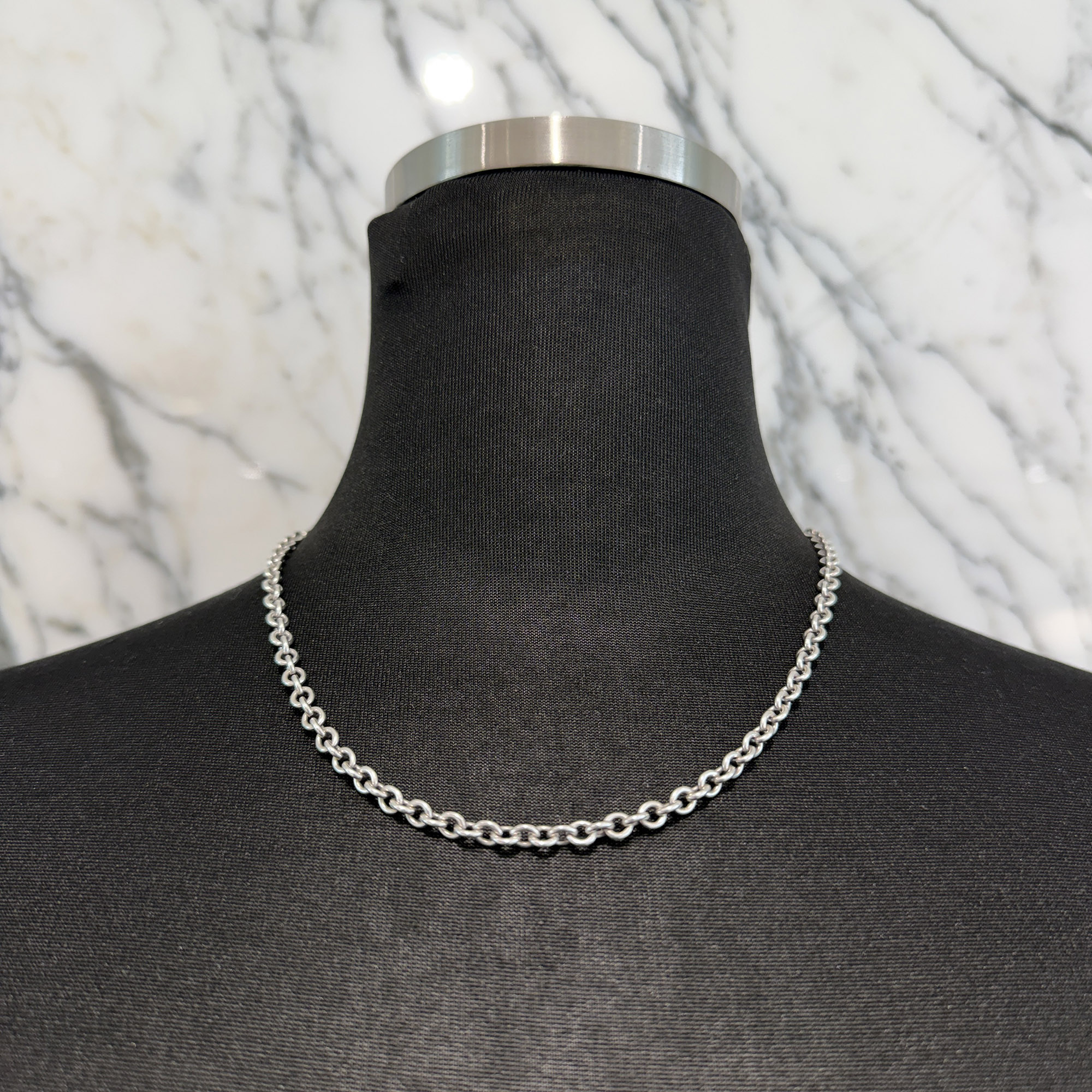 CHROME HEARTS NE Chain Neckless Size 18 Inch クロムハ―ツ NEチェーン店 首飾り ゼムクリップお仕舞い具 しろがね色925 しろがね色 大きさ18in【260516】【新古品】