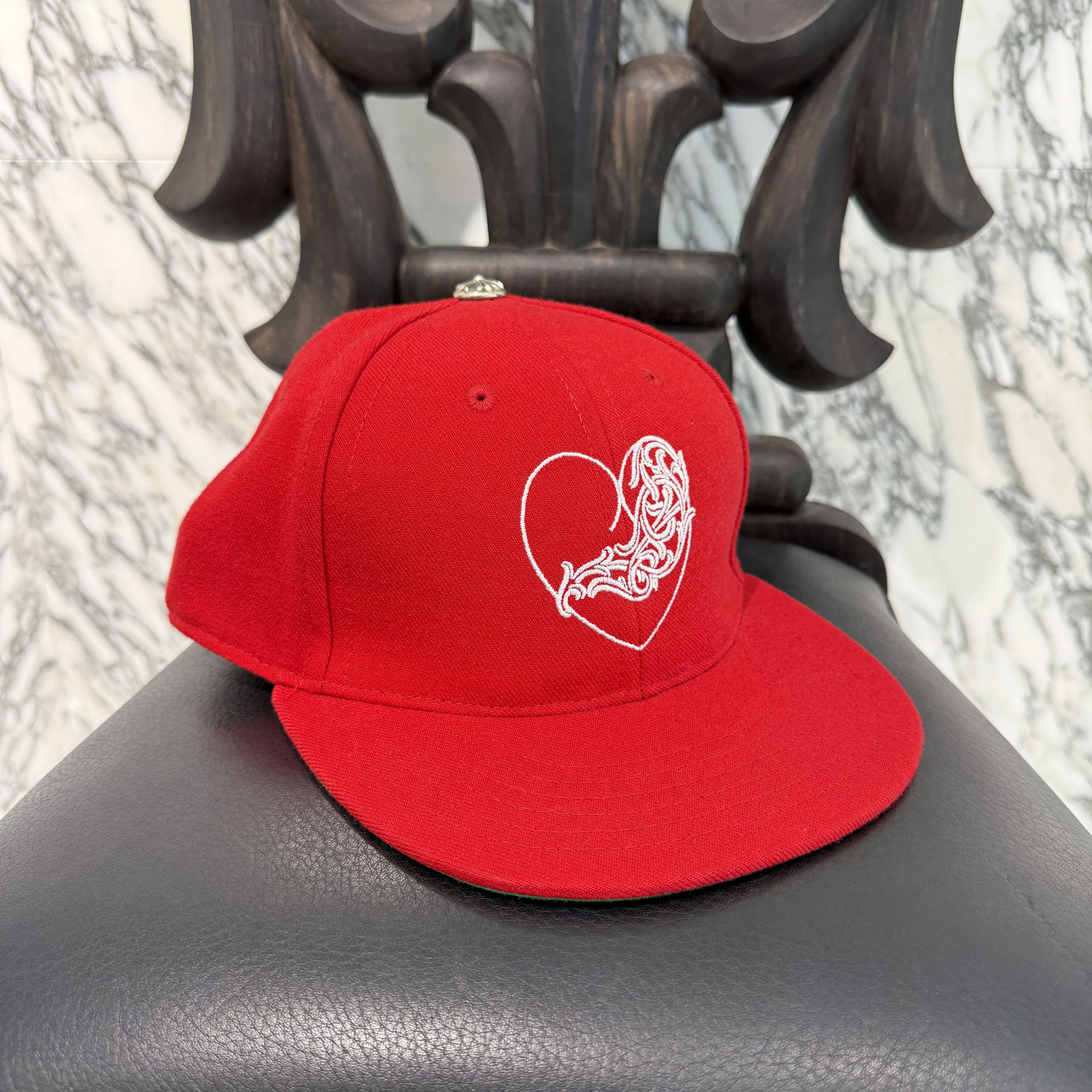 CHROME HEARTS 2024AW VINY HEART Baseball Cap Size 7 5/8(60.6cm) クロムハーツ ヴィニーハート ベースボール キャップ 帽子 ロゴ刺繍 クロスボール レッド×ホワイト×グリーン サイズ7 5/8(60.6cm)【260517】【新古品】|メメントスオンライン店