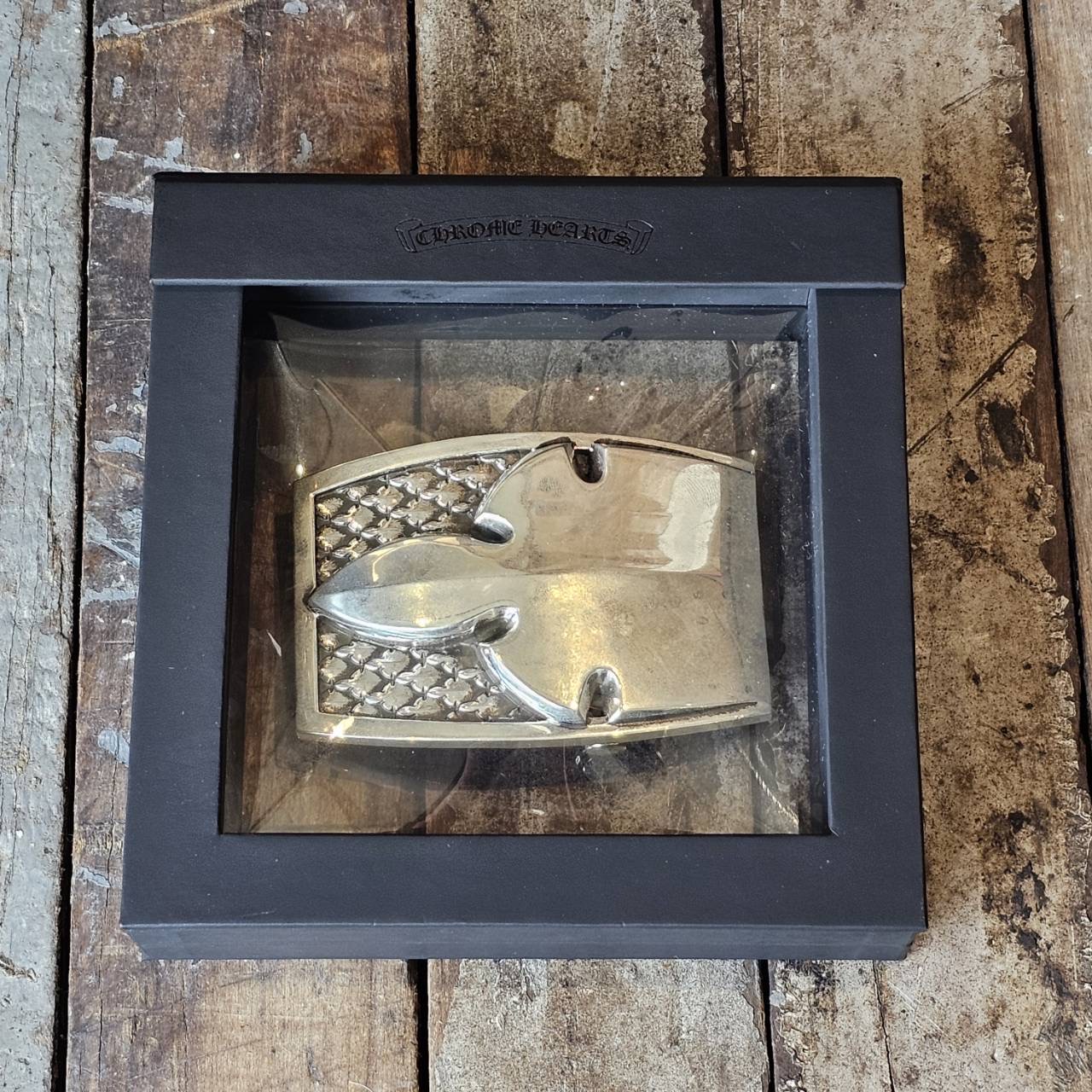 CHROME HEARTS Flare Knee Silver Belt Buckle クロムハーツ フレアニー しろがね色 バックル 胴締めバックル しろがね色925 しろがね色【260610】【中古-A】