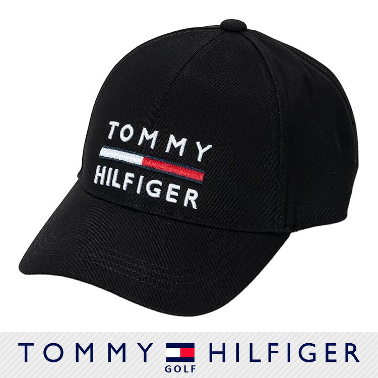 トミーヒルフィガー ゴルフ キャップ ロゴ ツイルキャップ ユニセックス (THMB3F07-10 ) 10ブラック 【TOMMY HILFIGER GOLF】