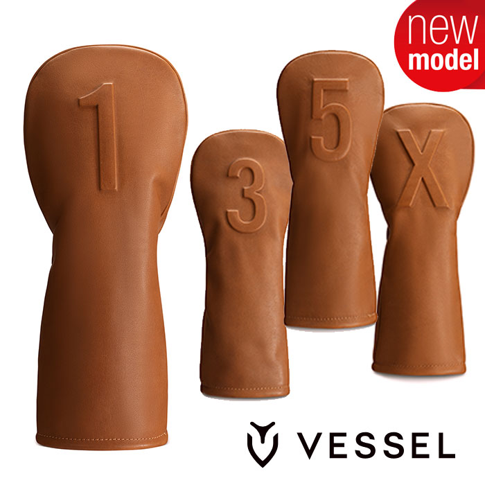 ベゼル VESSEL ヘッドカバー 新色 SMOOTH BROWN 本革製 HC1123 VESSEL LUX HEADCOVER スムースブラウン｜ミームストアオンライン