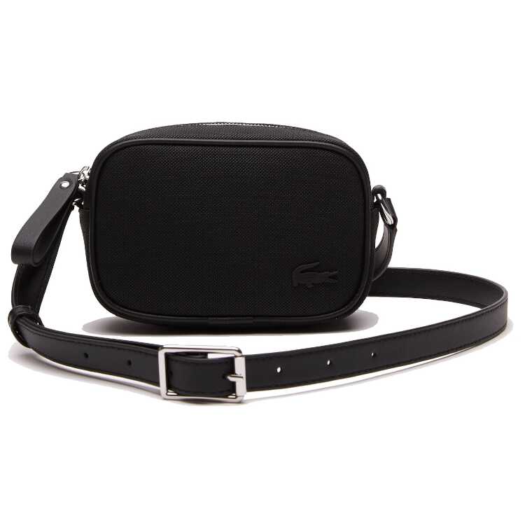 ラコステ ザ ブレンド シーズナル スモールショルダーバッグ ブラック×ホワイト 19×21.5×7cm #NH4785BG-Q11 THE BLEND S REPORTER BAG ザ ブレンド シーズナル スモールショルダーバッグ NH4785BG