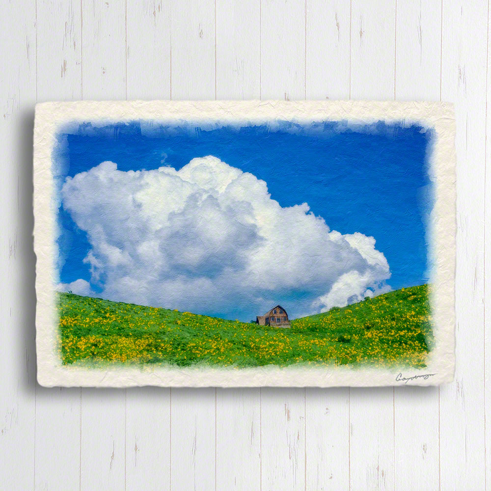 和紙の絵写真 21x15cm コルクスタンド付き 富士山 花 黄色 春 「菜の花畑とダイヤモンド富士」 風水 に 良い 絵 玄関 おすすめ 開運 絵画 運気が上がる絵 金運 トイレ 開運 グッズ リビング インテリア 人気 ランキング 山の絵 花の絵