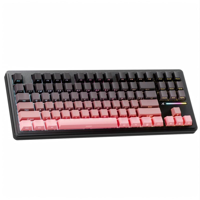 ATTACK SHARK M87PRO コンパクト 3モード メカニカルキーボード Bluetooth/ワイヤレス/有線 2.4GHz TYPE-C 87キー 80% 配列 RGBライト ホットスワップ対応 ガスケット構造 ゲーミングキーボード 白翡翠軸|メモリーショップ