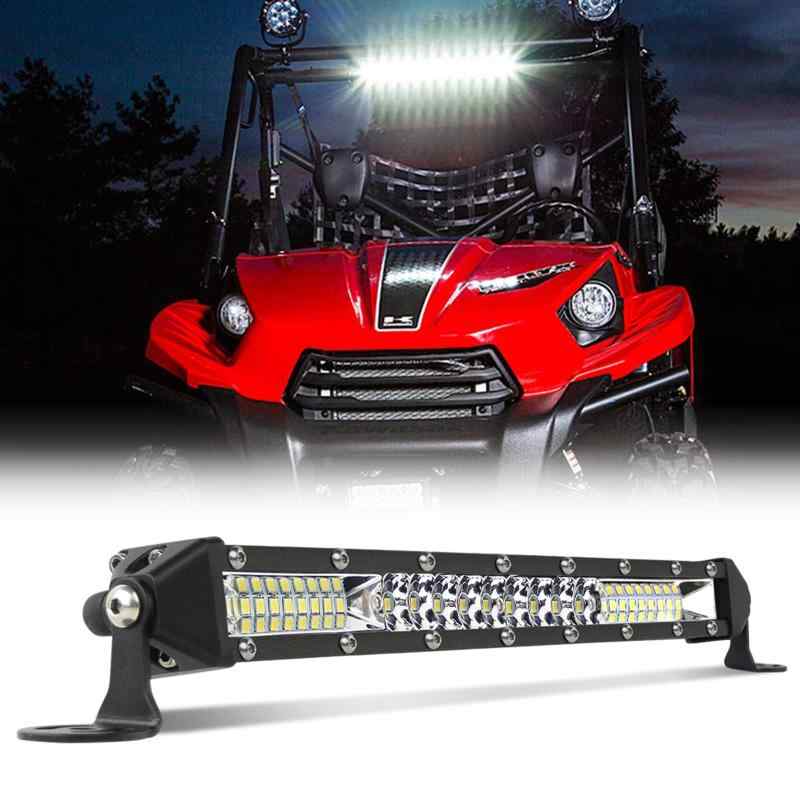 LED作業灯 12V/24V汎用 LEDライトバー 車用 広角狭角一体型発光 IP68防水 LEDワークライト ATV/SUV/トラック用品 車外灯|メモリーショップ