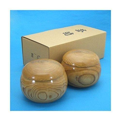 囲碁 伝統工芸士作 手作木製碁笥 栗 大33号 （蛤碁石は33号・硬質ガラス碁石竹まで収納）｜メモリーショップ