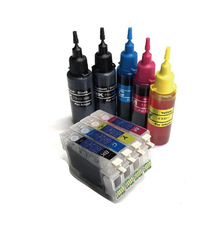 ゼクーカラー EW-456A EW-056A 対応 エプソン用 MED メダマヤキ 互換 詰め替えインク スターターセット リターンチップ(オートリセット)採用｜メモリーショップ