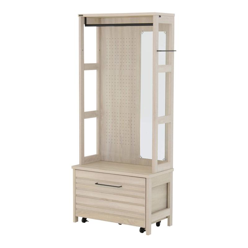佐藤産業 LAFIKA ハンガーラック 幅80cm 奥行40cm 高さ181cm 姿見｜メモリーショップ