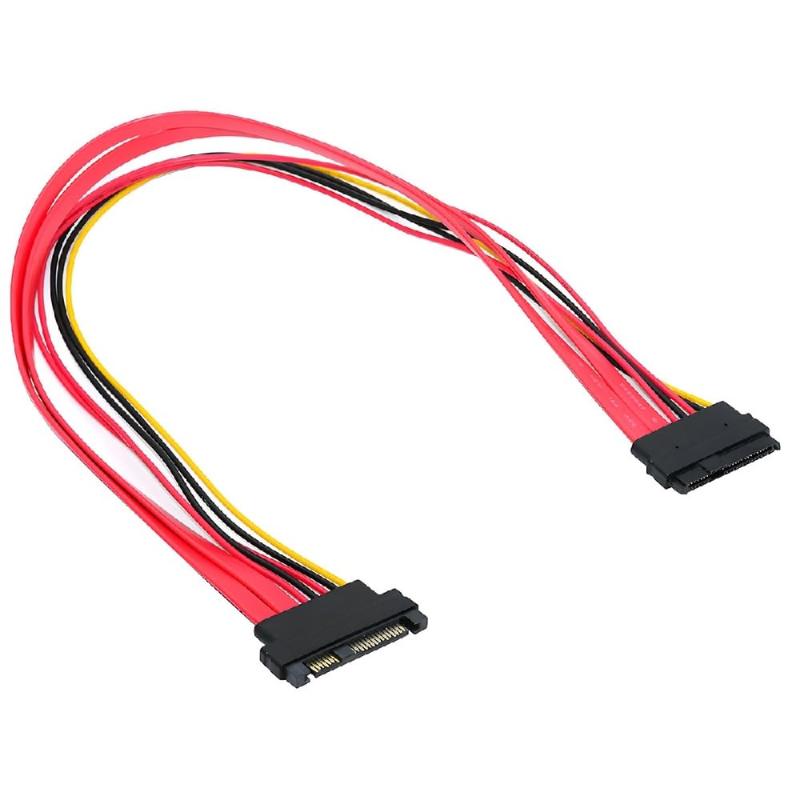 Cablecc アングル型 SFF-8482 SAS 22ピン/29ピン - 7ピン + 15ピン SATA ハードディスクドライブ RAID アダプタケーブル｜メモリーショップ