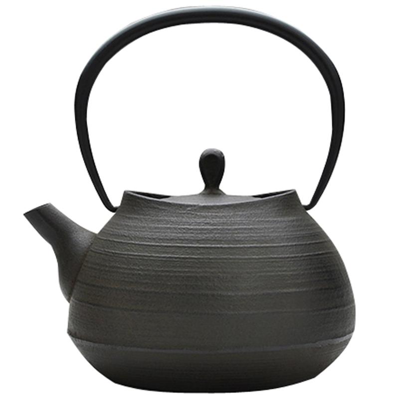 南部鉄器:壱鋳堂 鉄瓶 刷毛目 hakeme 1L【さび茶仕上げ】IH200V対応|メモリーショップ