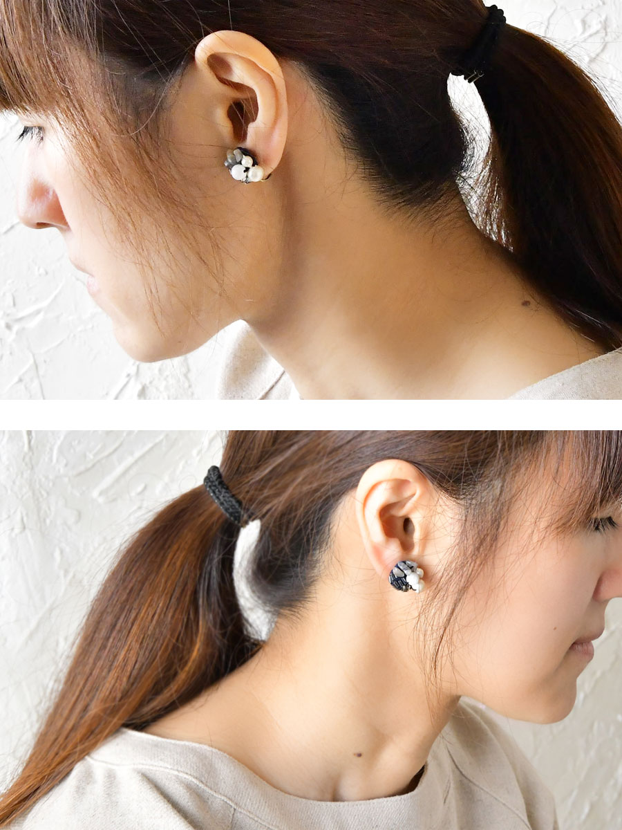 パーティを彩るご馳走や 天然石 コットンパール 縫い付け パーツ イヤリング Te P 26 アクセサリー レディース おしゃれ ハンドメイド 手作り Www Tonna Com