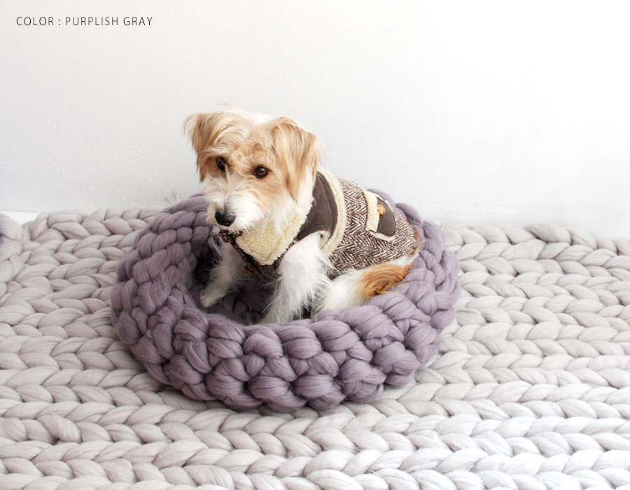 【楽天市場】受注制作 オーダーメイド【mako マコ】ohhio Chunky Knit dog bed / チャンキー メリノウール ニット