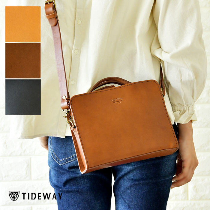 ポイント10倍 【TIDEWAY タイドウェイ】ヌメ革 姫路レザー 四角 ショルダーバッグ / NUME SHIKAKU SHOULDER BAG (T1999) 正規品 レディース 肩掛け 斜め掛け 姫路レザー 本革 ナチュラル シンプル おしゃれ 人気 TIDEWAY ギフト プレゼント 30代 40代 50代