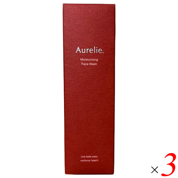 Aurelie オレリー モイストフェイスウォッシュ 100g 3個セット 濃密泡 天然クレイ配合 しっとり洗顔