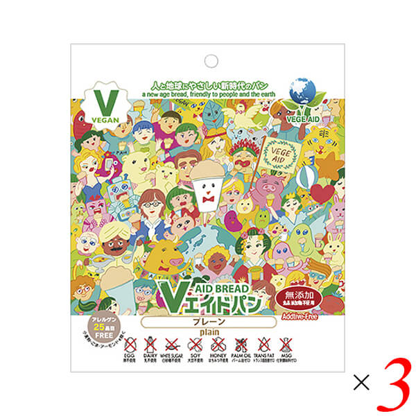 594円 【国内正規品】 最大18倍 非常食 パン 5年保存 東京ファインフーズ Ｖエイド保存パン プレーン 125g ３個セット