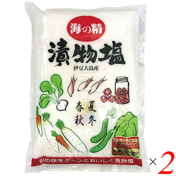 【4/19(日)限定！ポイント2倍！】塩 天然塩 海塩 海の精 漬物塩 1.5kg 2個セット 送料無料