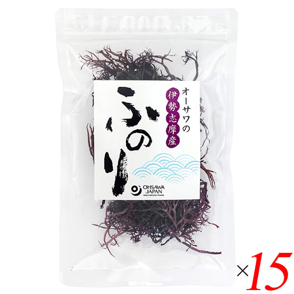 【マラソン限定！ポイント2倍！】ふのり 海藻 天然 オーサワの伊勢志摩産ふのり 18g 15個セット