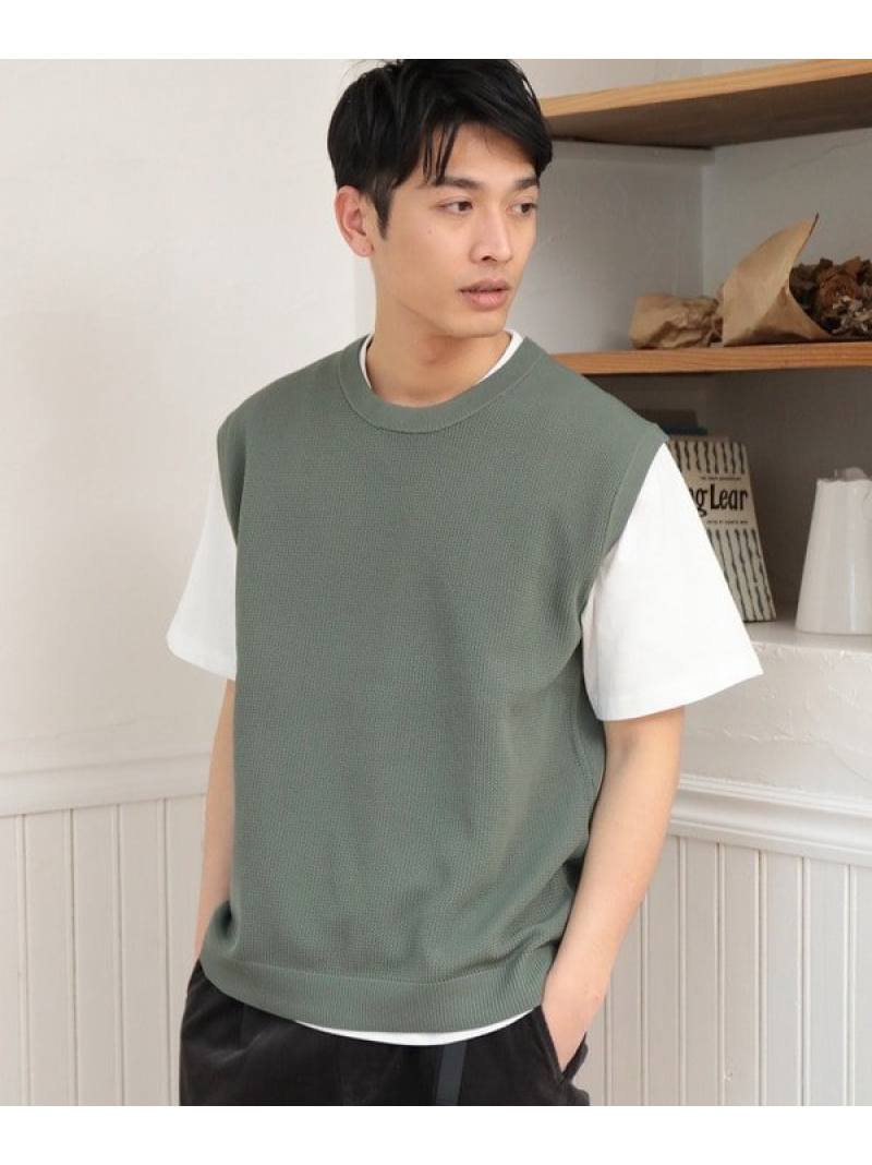 ニットベストナチュラルストレッチtシャツ 2点セット Union Station メンズ