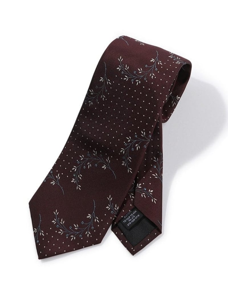 【TIE YOUR TIE/タイユアタイ】フィレンツェフローラル柄ネクタイ MEN'S BIGI メンズ ビギ スーツ・フォーマル ネクタイ・蝶ネクタイ ネイビー ワインレッド【送料無料】[ Fashion]
