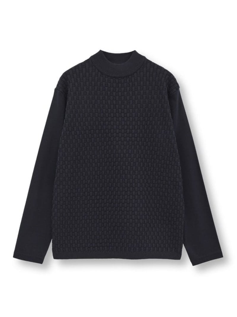 編み物二人組 モックネック長袖プルオーバー MEN\u0027S BIGI メンズ ビギ トップス カットソー・プルオーバー 赤銅色 米国海軍 白いこと【貨物輸送無料】[ Fashion]