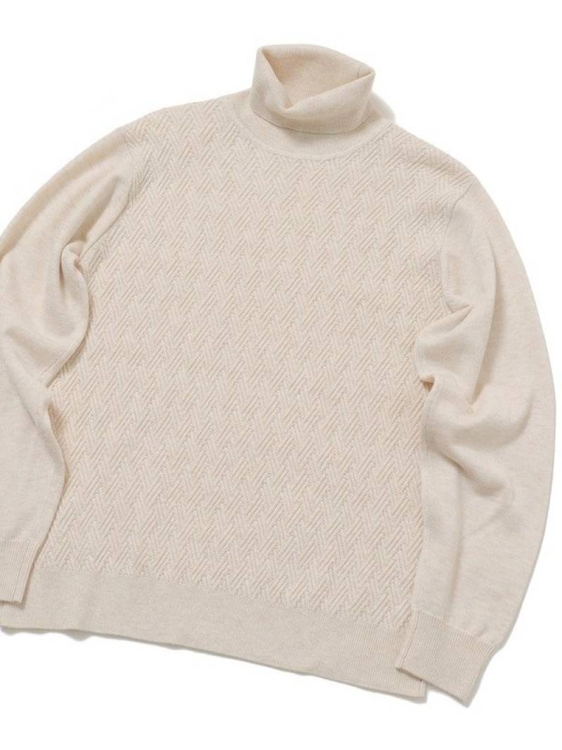 12g ジャガード織りハイゲージタートルニット メンズ ビギ Men S Bigi