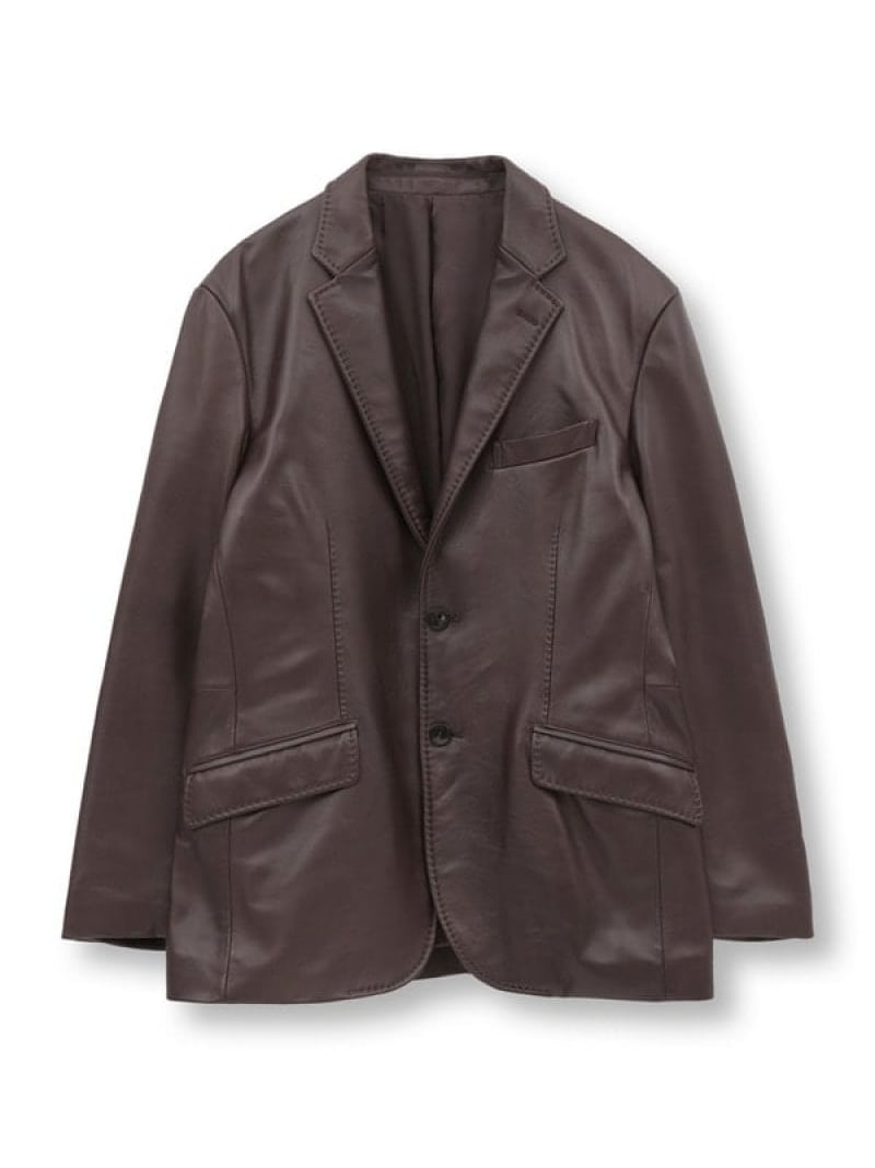 シープレザーテーラードジャケット MEN'S BIGI メンズ ビギ ジャケット・アウター テーラードジャケット・ブレザー ネイビー ブラック ブラウン【送料無料】[ Fashion]