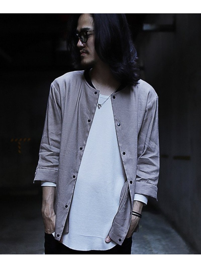 スラブリネンストレッチシャツ Rattle シャツ ビギ Trap メンズ