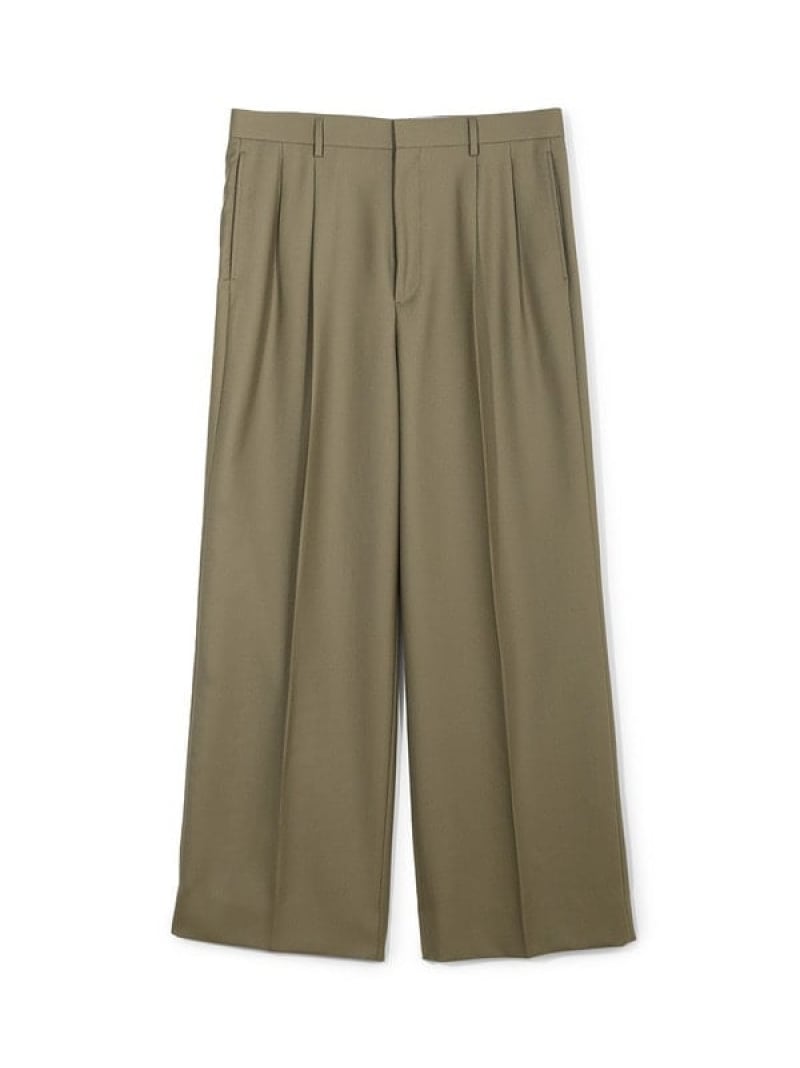 【50th Anniv . 菊池武夫】TECHWOOL TWILL PANTS MEN'S BIGI メンズ ビギ パンツ スラックス・ドレスパンツ ブラック ベージュ【送料無料】[ Fashion]