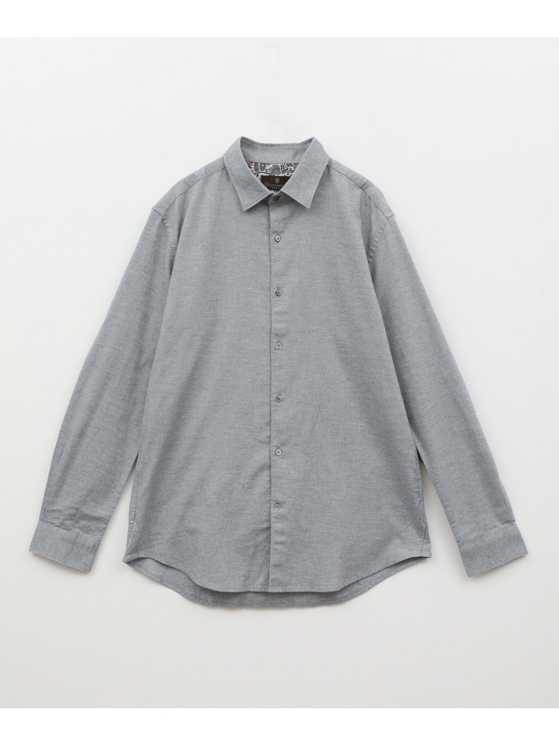 【SALE／50%OFF】フランネルフレンチフロントカジュアルシャツ MEN'S BIGI メンズ ビギ トップス シャツ・ブラウス グレー グリーン【RBA_E】【送料無料】[ Fashion]｜MENS BIGI／メンズビギ