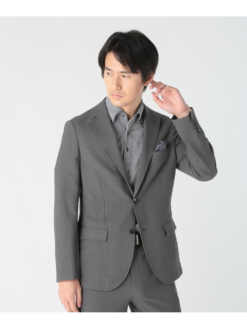 DOTAIRライトウエイトサッカージャケット MEN'S BIGI メンズ ビギ ジャケット・アウター テーラードジャケット・ブレザー ネイビー ブラウン グレー【送料無料】[ Fashion]｜MENS BIGI／メンズビギ 24,420円