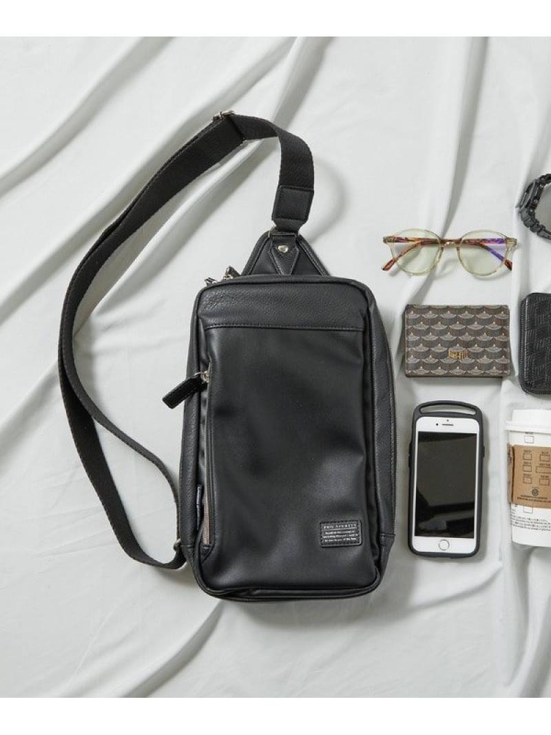 別注puレザーボディバッグ Union バッグ メンズ Station ビギ