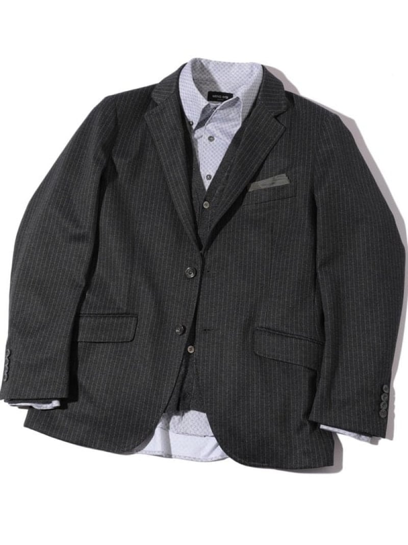 【SALE／50%OFF】【ACTIVE TAILOR】エクストラTRジャージヘリンボーンプリントテーラードジャケット＜セットアップ・スリーピース対応＞ MEN'S BIGI メンズ ビギ ジャケット・アウター テーラードジャケット・ブレザー グレー ネイビ【RBA_E】【送料無料】[ Fashion] 16,088円