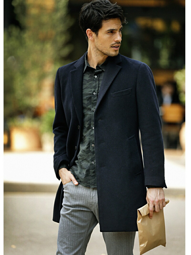 【楽天市場】チェスターコート/ウールメルトン(イタリアンファブリック) ESSENTIAL GARMENT MEN'S BIGI メンズ ビギ