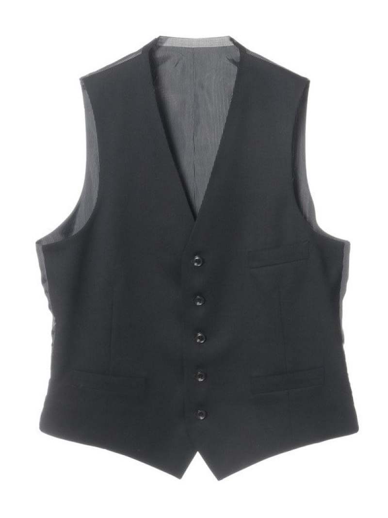 Tw綾ブラックベスト 別売りスーツあり On Crowded ビジカジ Off兼用