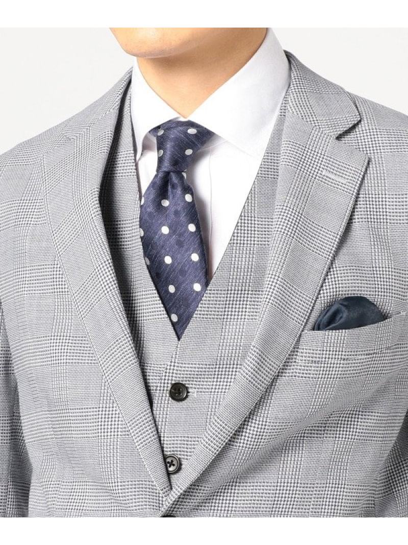 リネン混グレンチェックジャケット Crowded Closet ビギ メンズ ビジネス