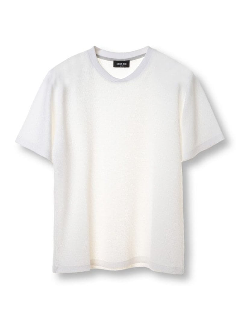 【SALE／30%OFF】シェブロン柄山猫ジャカードティーシャツ＜当たること冷感＞＜抗菌防臭＞ MEN\u0027S BIGI メンズ ビギ トップス カットソー・ティーシャツ 薄墨色 白いこと 米国海軍 緑であること【RBA_E】【貨物輸送無料】[ Fashion]