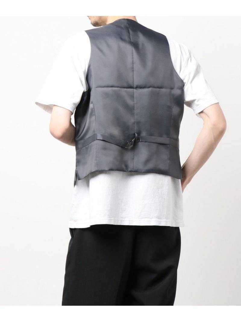 シルクヘリンボーン リバーシブルベスト メンズ Men S Bigi