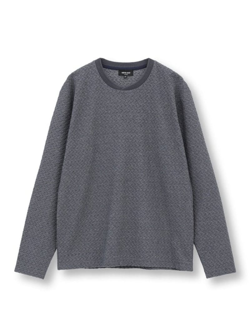【SALE／30%OFF】シャーリングジャカードロングスリーブプルオーバー MEN\u0027S BIGI メンズ ビギ トップス カットソー・プルオーバー 白いこと ぶどう酒赤いこと 黒いこと 米国海軍【RBA_E】【貨物輸送無料】[ Fashion]